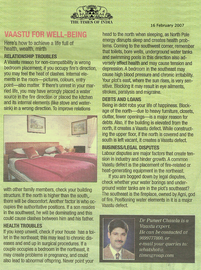 vastu for well being