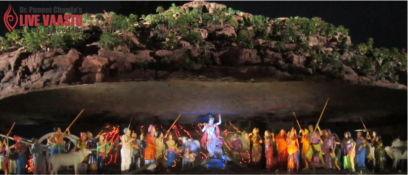 Krishna and The Miracle at mount Goverdhan