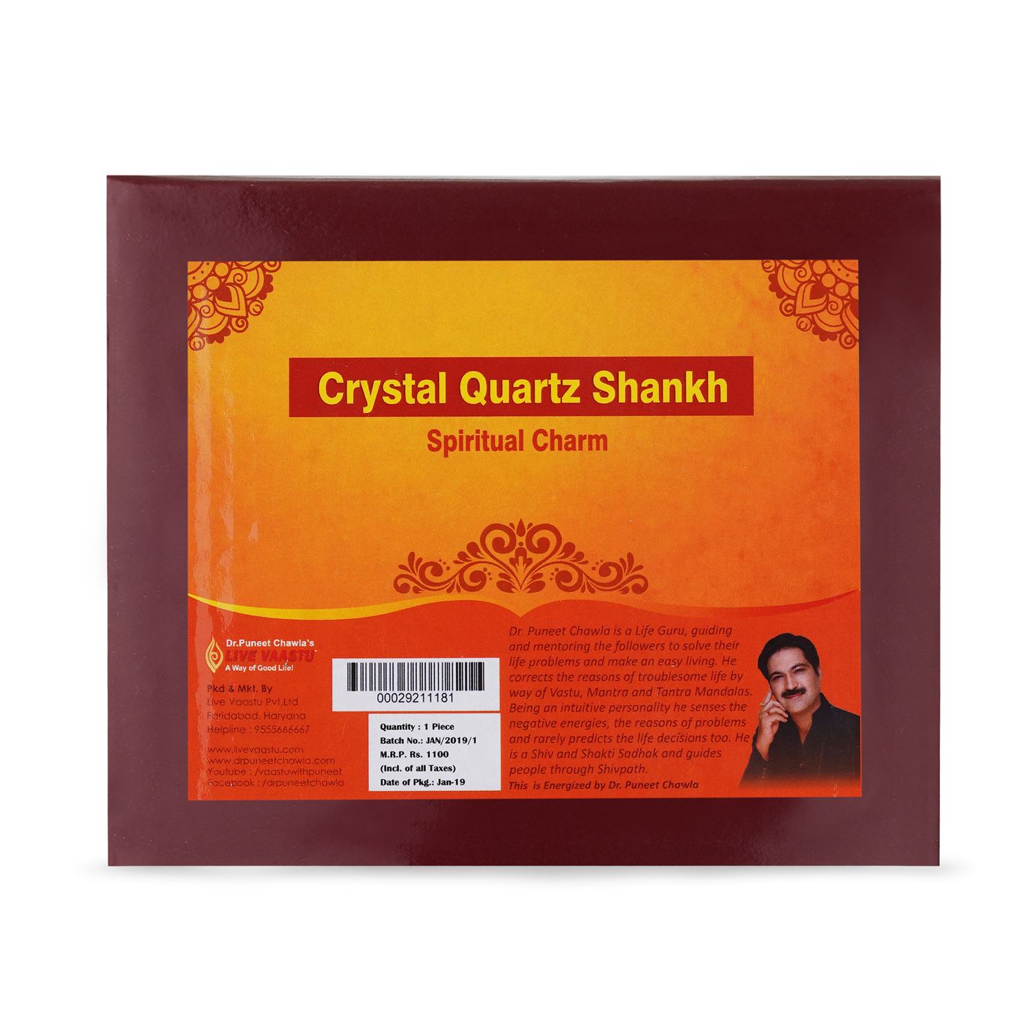 Crystal Quartz Shankh