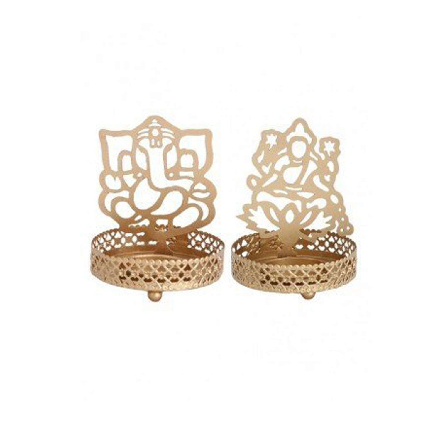 Lakshmi Ganesh Metal Candle Holder…